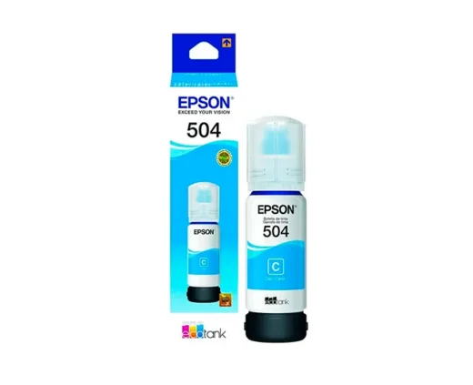 Tinta Epson T504 Cian Original