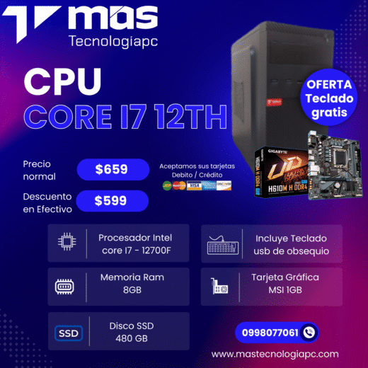 CPU CORE i7-12700F 12TH