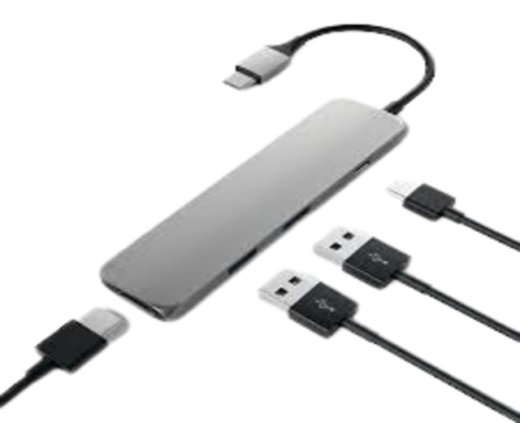 Hub Adaptador Slim Terrax Type C 3001 4 Puertos Usb