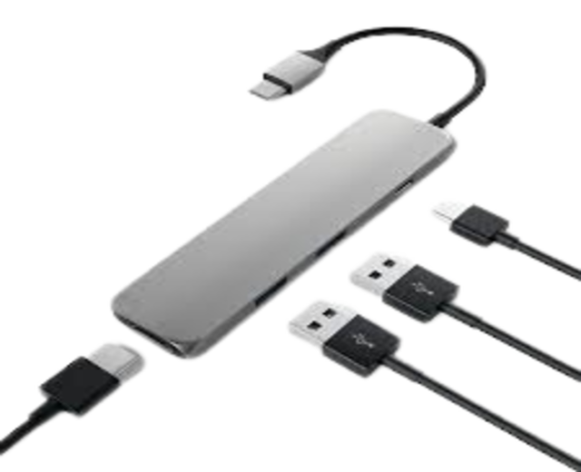 Hub Adaptador  Slim Terrax Type C 3001 4 Puertos Usb