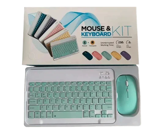 KIT TECLADO Y MOUSE BLUETOOTH RECARGABLE