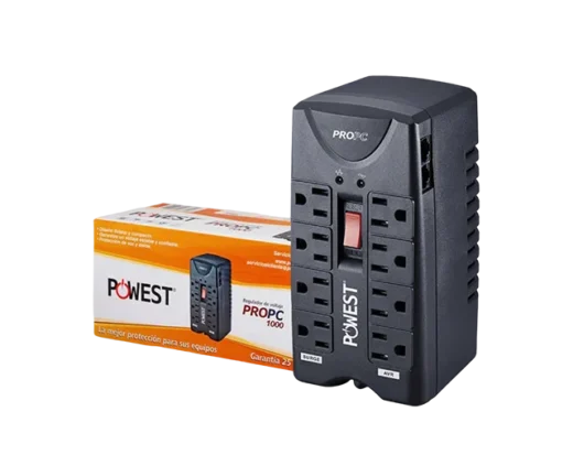 REGULADOR POWEST 8 TOMAS 1000VA