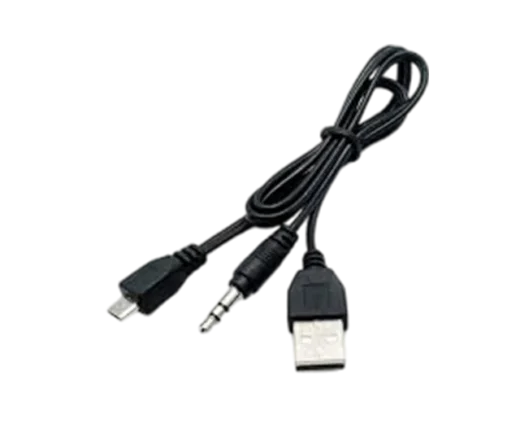 CABLE CARGADOR SINCRONIZADOR JACK 3.5 A USB MINI 5 PINES A USB MACHO