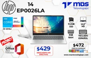 LAPTOP HP 14-EP0026LA INTEL CORE I3-1215U