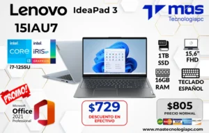 LAPTOP LENOVO 15IAU7