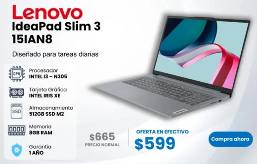PORTATIL LENOVO SLIM 3 15 IAN8