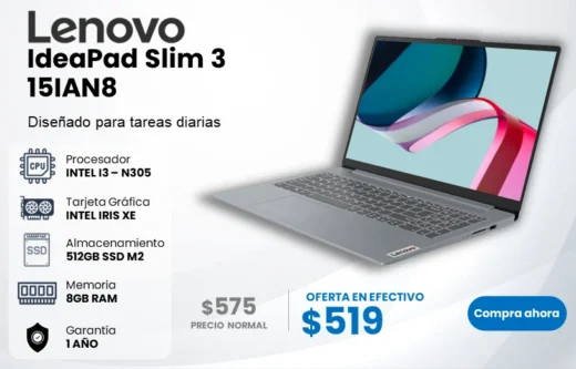 PORTATIL LENOVO SLIM 3 15 IAN8