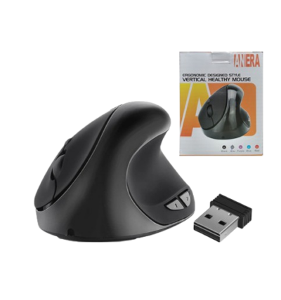 MOUSE ERGONOMICO WIRELESS VERTICAL ANERA