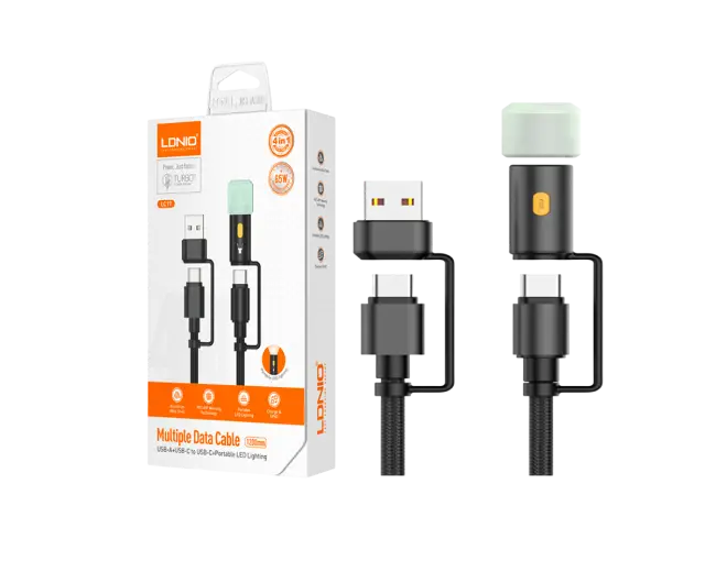 CABLE LDNIO LC17 1.2M 4EN1 TC-USB + TC-LED